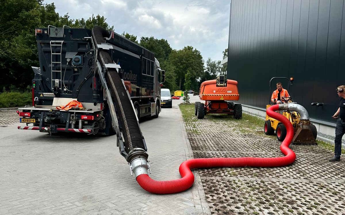 Koppeling van minizuiger met zuigwagen